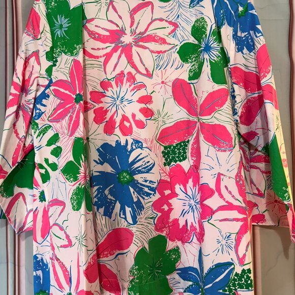 Talbots Floral Embroidered Popover Tunic • 2XP Plus Petite • EUC • Resort Top - Picture 3 of 3